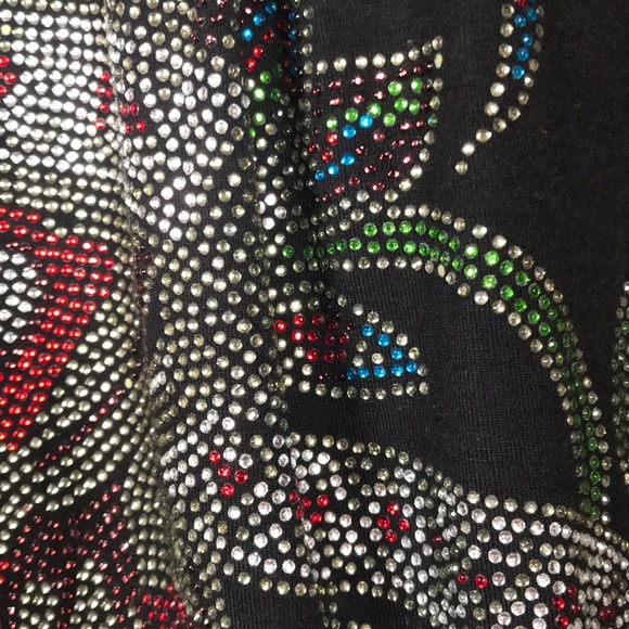 Vintage Ed Hardy Crystal Embellished Blouson Top - Picture 10 of 13